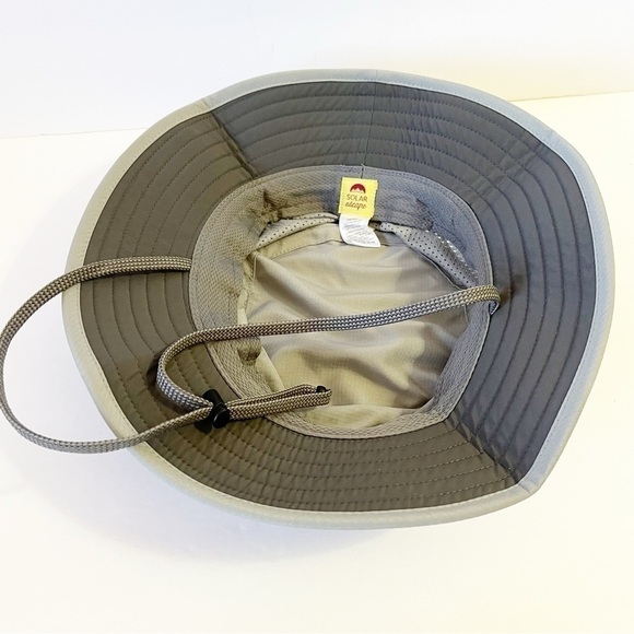 Solar Escape Sun Hat Mens Cooling Bucket Hat Gray Vented Wide Brim Golf Garden - Picture 6 of 8